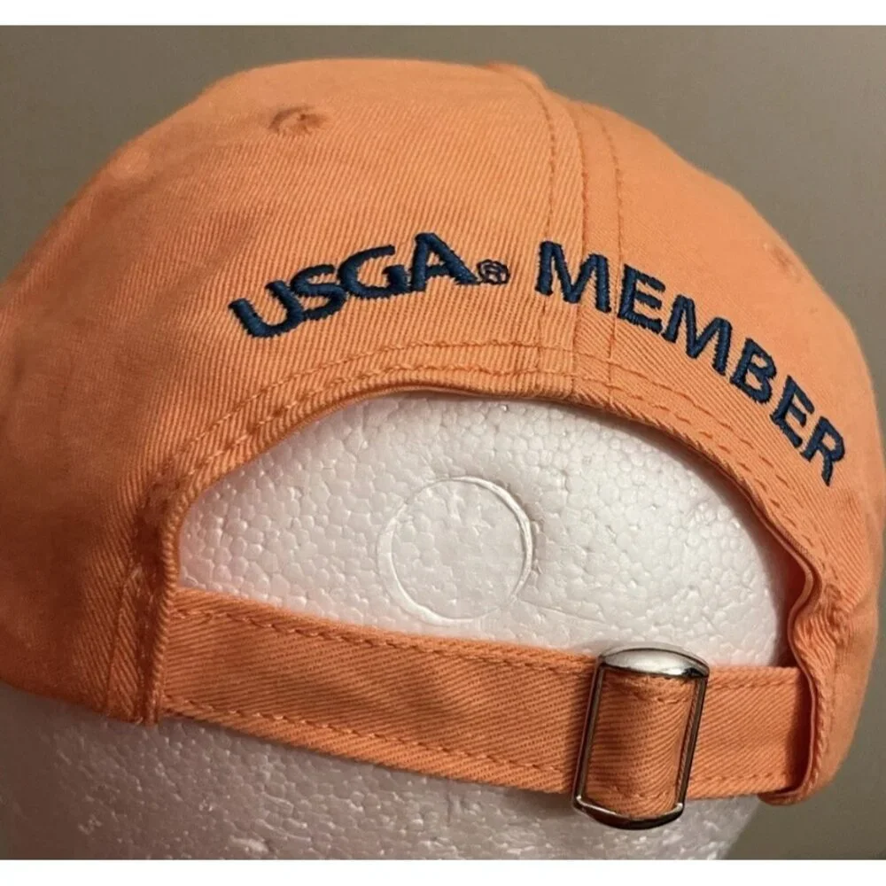 USGA Golf Cap Hat Adult OSFA Orange 2015 US Open Chambers Bay Strap Back Men’s